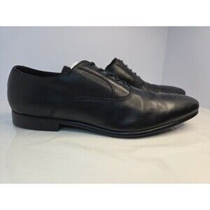 Aston Grey Black Leather Lace Up Oxfords "Norton" Men's Sz 10 Prom Formals EUC